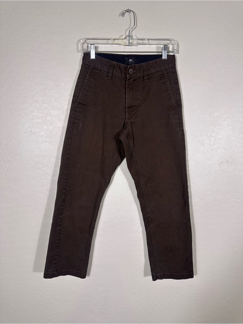 Obey Straggler Brown Straight Leg Chino Pants - Size 26 - Obey Worldwide